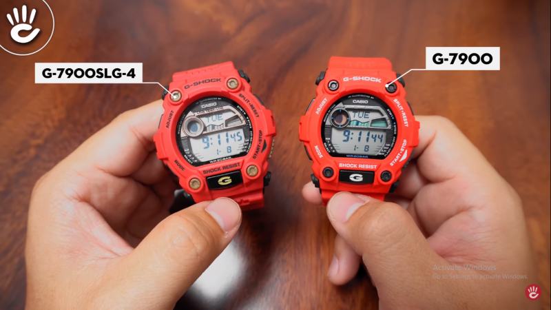 So sánh đồng hồ G-SHOCK G-7900 vs G-7900SLG-4 bản Thất Phúc Thần