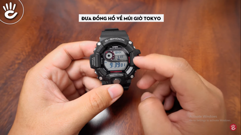Đồng bộ thời gian Multiband 6 cho đồng hồ G-Shock bằng loa và tai phone