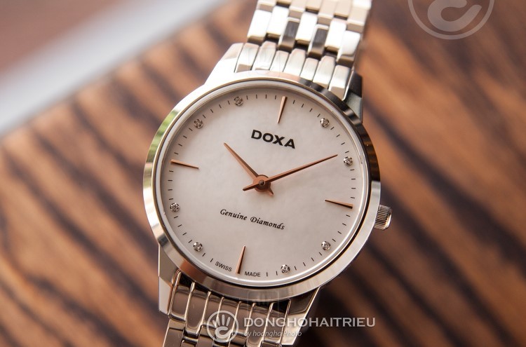 Review đồng hồ nữ Doxa D158SWH | Bộ sưu tập mặt xà cừ siêu đẹp-hình4