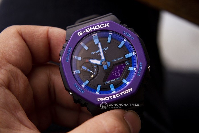 Review đồng hồ G-Shock GA-2100THS-1ADR cọc vạch dày dặn-ảnh 2