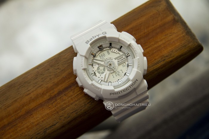 Review đồng hồ Baby-G BA-110-7A3DR phiên bản dây vỏ nhựa trắng - Ảnh: 2