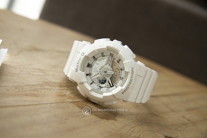 Review đồng hồ Baby-G BA-110-7A3DR phiên bản dây vỏ nhựa trắng - Ảnh: 1