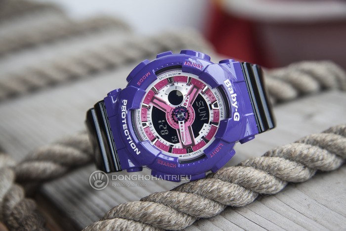 Review đồng hồ Baby-G BA-110NC-6ADR phối sắc tím hồng trẻ trung - Ảnh: 1