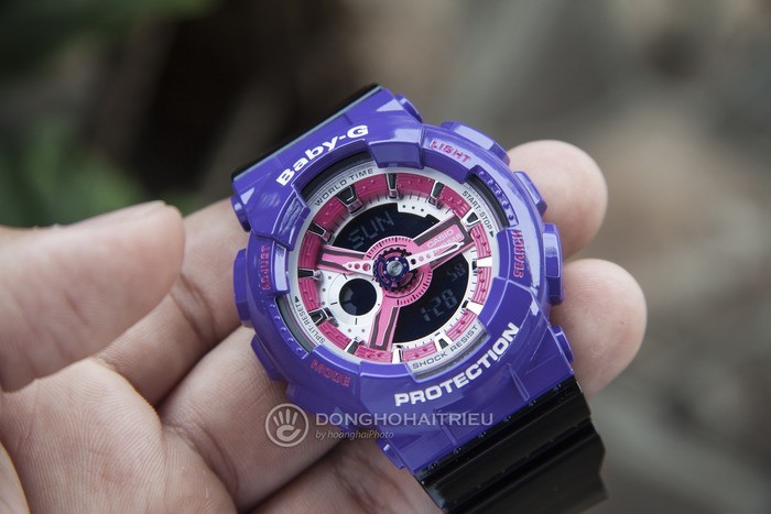 Review đồng hồ Baby-G BA-110NC-6ADR phối sắc tím hồng trẻ trung - Ảnh: 2