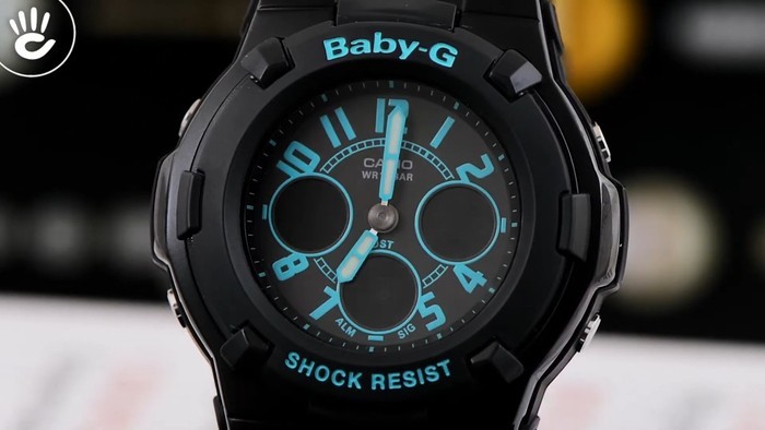 Review đồng hồ Baby-G BGA-117-1B2DR phối màu đen và xanh - ảnh: 2