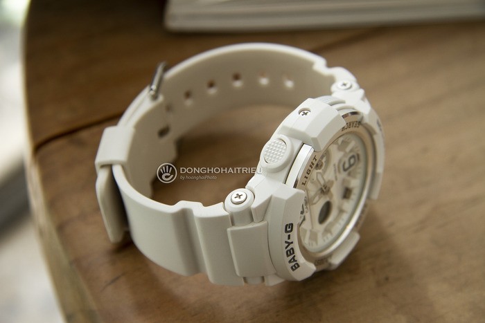 Review đồng hồ Baby-G BGA-210-7B4DR dây vỏ nhựa tone trắng - Ảnh 4