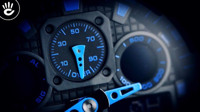 Đồng hồ G-Shock GA-100-1A2DR Được ví như ma trận màu xanh - Ảnh: 4