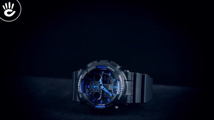 Đồng hồ G-Shock GA-100-1A2DR Được ví như ma trận màu xanh - Ảnh: 1