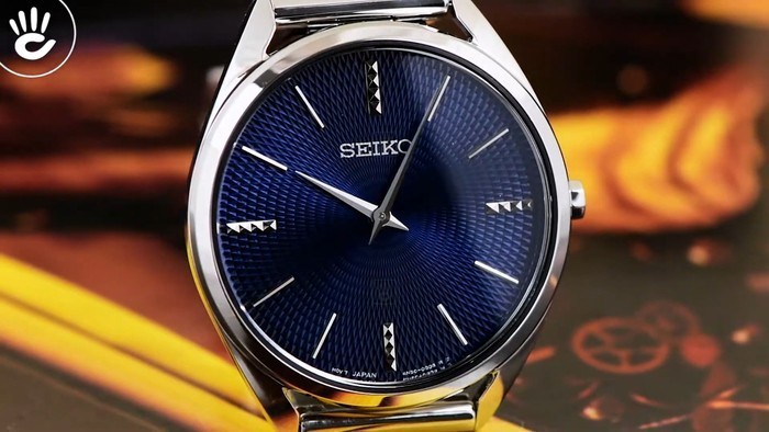 Review đồng hồ Seiko SWR033P1 mặt xanh size 32mm - Ảnh 2