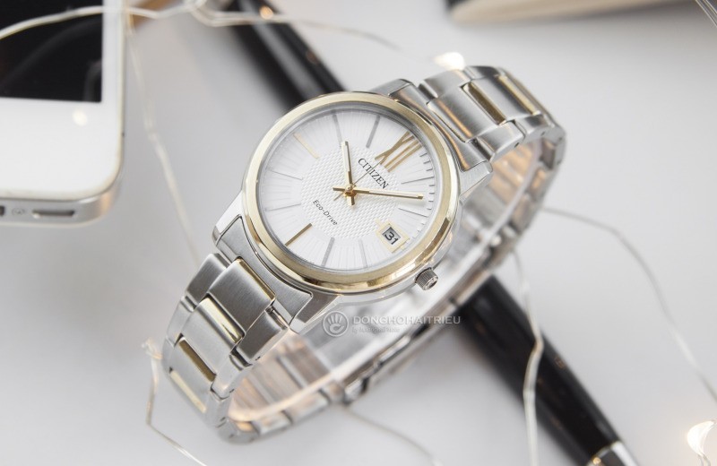 Đồng hồ Citizen FE6014-59A sắc vàng phối sắc bạc tinh tế - Ảnh 2