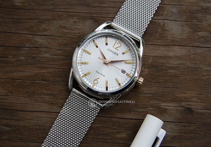 Đồng hồ Citizen FE6088-87A mặt tròn, dây lưới thời trang - Ảnh 7