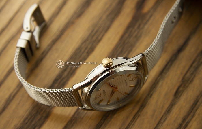 Đồng hồ Citizen FE6088-87A mặt tròn, dây lưới thời trang - Ảnh 8