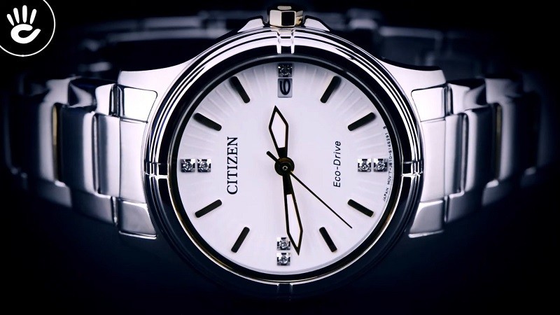 Đồng hồ Citizen FE6054-54A: Đính 7 viên pha lê lấp lánh-4