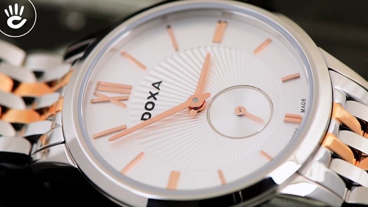 Đồng hồ Doxa D156RSV nữ tính với vạch số mỏng mạ vàng hồng - ảnh 4