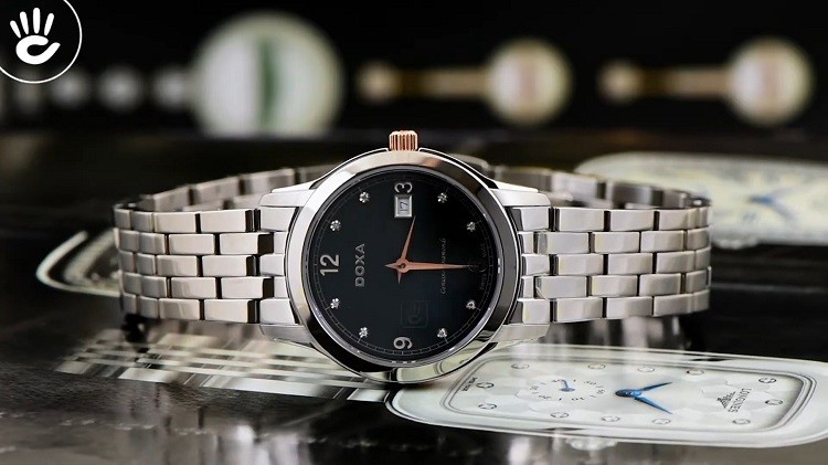 Review đồng hồ Doxa D168RBK phiên bản tám viên kim cương - ảnh 1