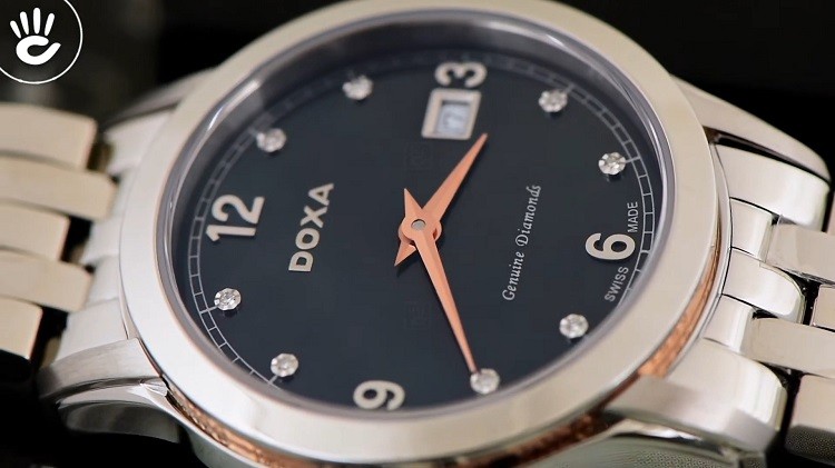 Review đồng hồ Doxa D168RBK phiên bản tám viên kim cương - ảnh 2
